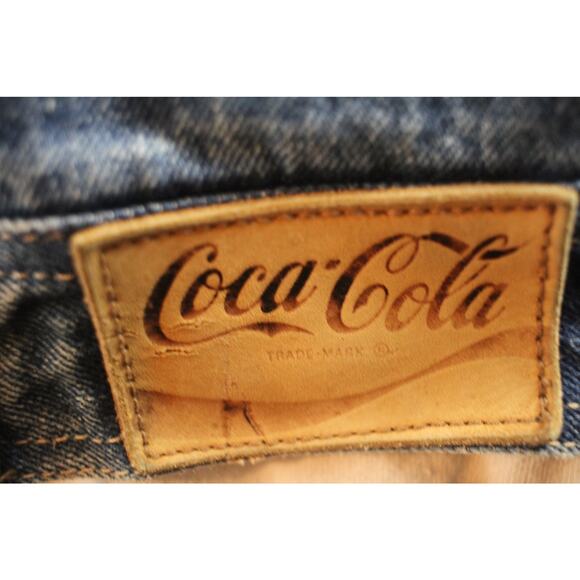 VINTAGE COCA-COLA DENIM VEST – EMBROIDERED BACK – RARE 80s/90s – MEN’S LARGE - Picture 7 of 13